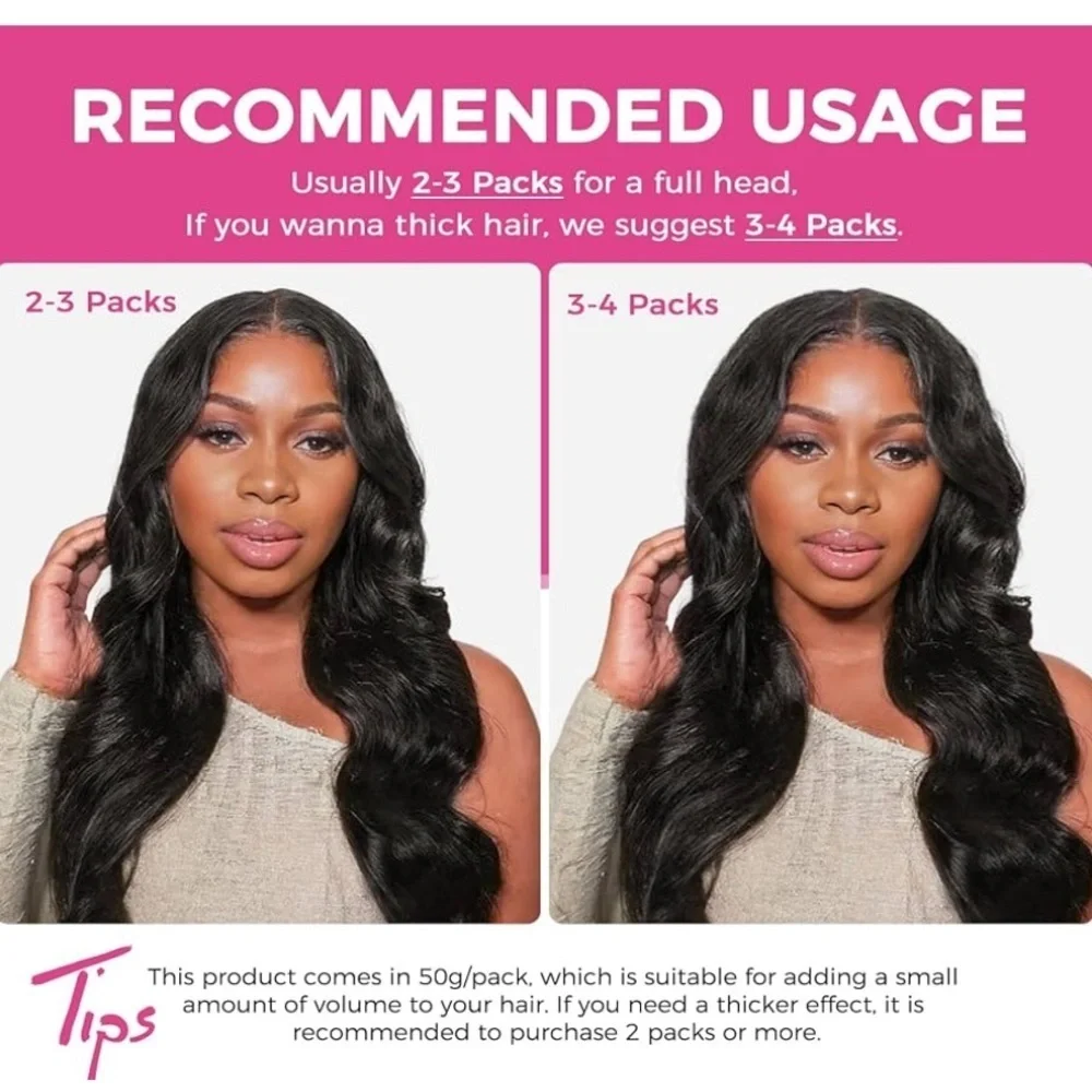 16” Natural Black Body Wave Invisi Edge Tape In Human Hair Extensions 50g #TF8